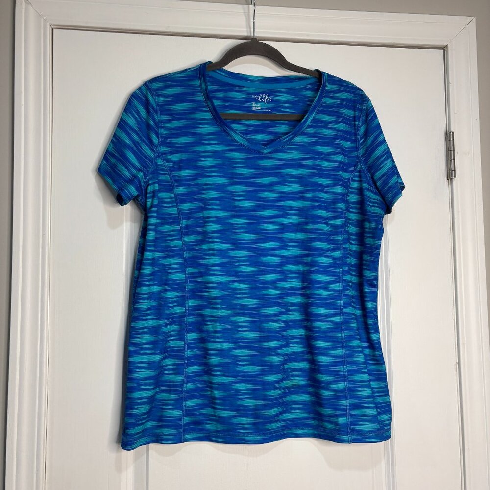 Made For Life Blue Quick-Dry Athletic Short Sleeve Top Size XL